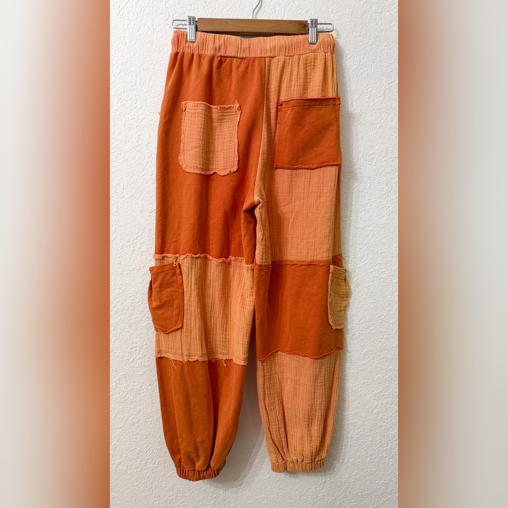 Pol Drawstring Pocketed Patchwork Contrast Jogger… - image 6